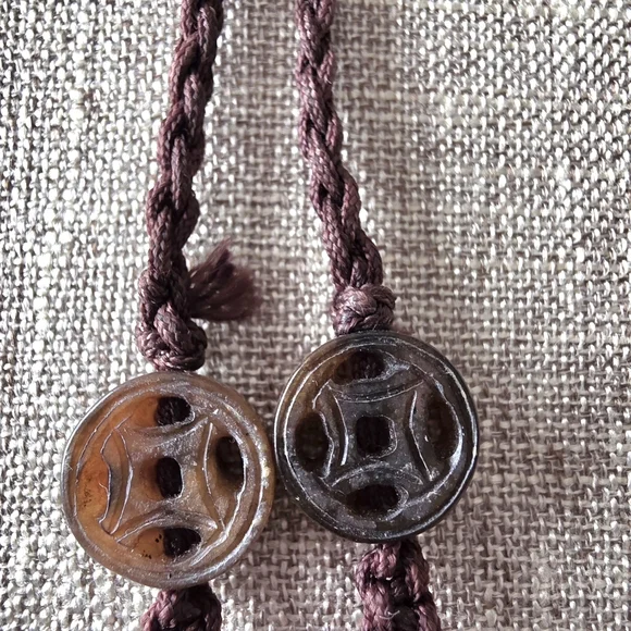 Antique Chinese Hand Carved Pierced Hetian Jade Pendant Necklace - Picture 5 of 8